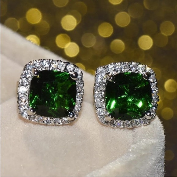 Diamond Halo Stud Earrings - Picture 2 of 6